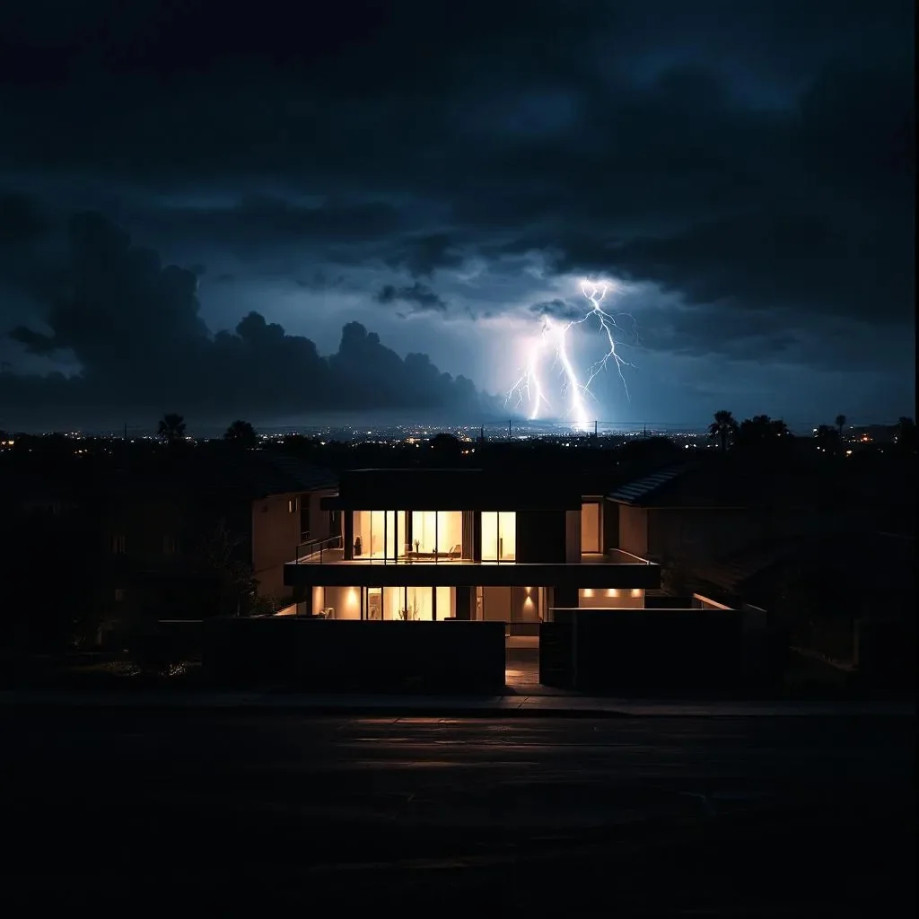 Casa con energía durante un apagón, respaldo Sinergic